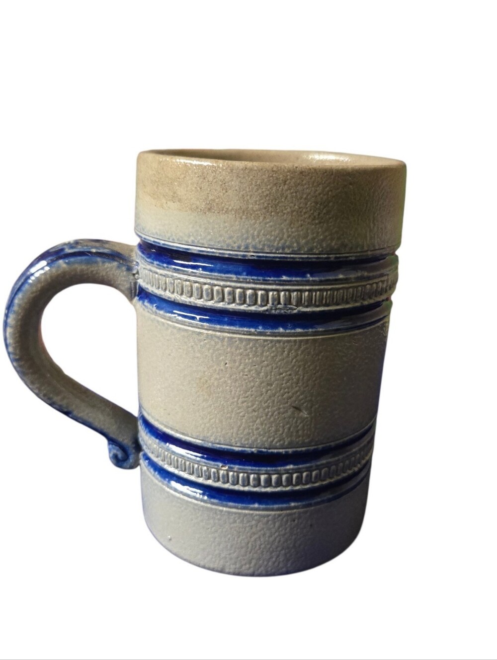 Antique B. & D. No. 2 German Salt Glazed Stoneware Beer Stein Mug  Farmhouse